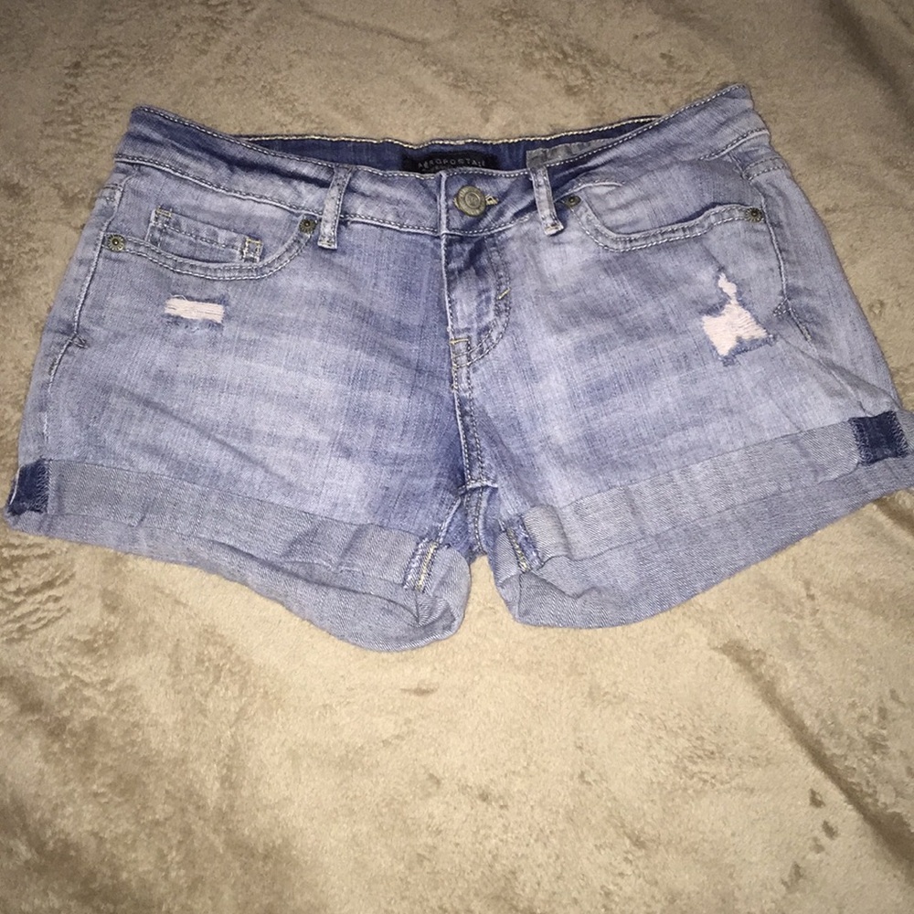 Light Wash Blue Jean Shorts